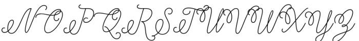 Isabella Script Monoline Font UPPERCASE