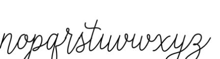 Isabella Script Monoline Font LOWERCASE