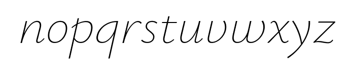Isabella Sans ExtraLight Italic Font LOWERCASE