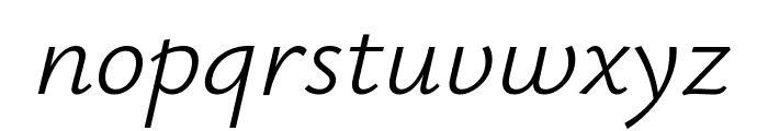 Isabella Sans Italic Font LOWERCASE