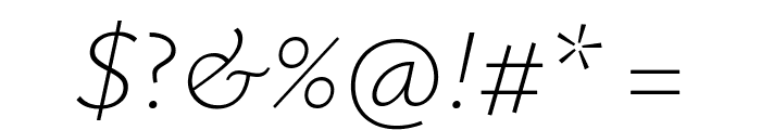 Isabella Sans Light Italic Font OTHER CHARS