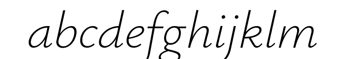 Isabella Sans Light Italic Font LOWERCASE