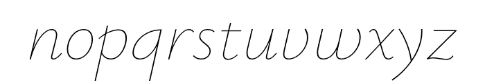 Isabella Sans Thin Italic Font LOWERCASE