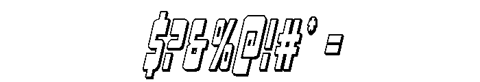 Isomorph 3D Italic Font OTHER CHARS