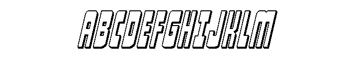 Isomorph 3D Italic Font UPPERCASE