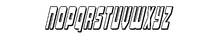 Isomorph 3D Italic Font UPPERCASE