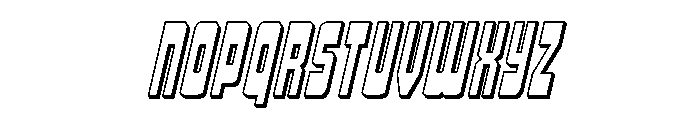 Isomorph 3D Italic Font LOWERCASE