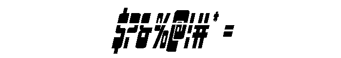 Isomorph Laser Italic Font OTHER CHARS