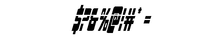 Isomorph Laser Super-Italic Font OTHER CHARS