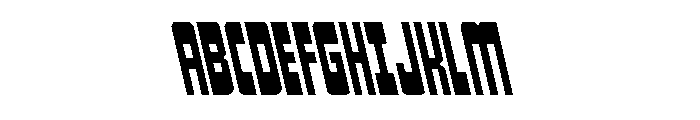 Isomorph Leftalic Font UPPERCASE