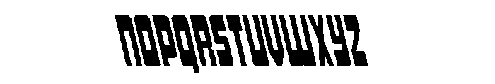 Isomorph Leftalic Font UPPERCASE