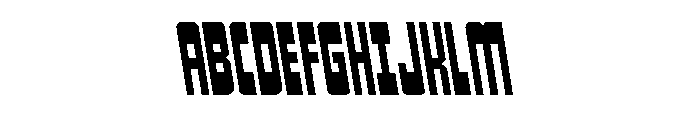 Isomorph Semi-Leftalic Font UPPERCASE