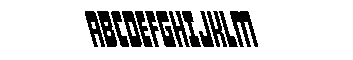 Isomorph Super-Leftalic Font UPPERCASE
