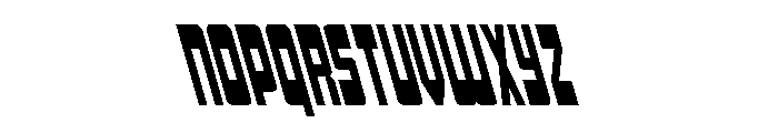 Isomorph Super-Leftalic Font UPPERCASE