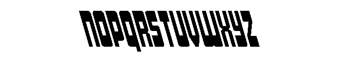 Isomorph Super-Leftalic Font LOWERCASE