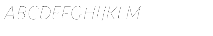Iskra CYR Ultra Thin Italic Font UPPERCASE