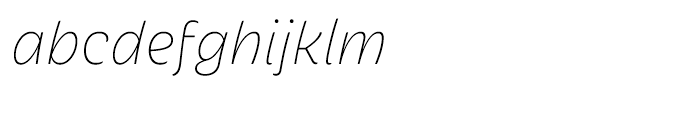 Iskra Thin Italic Font LOWERCASE