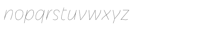 Iskra Ultra Thin Italic Font LOWERCASE
