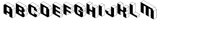 Isometric Initial Capitals Birds Eye View Font UPPERCASE