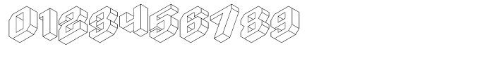 Isometric Initial Capitals Worms Eye View Font OTHER CHARS