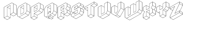 Isometric Initial Capitals Worms Eye View Font LOWERCASE