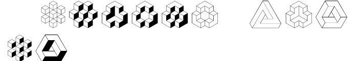 Isometric Ornaments Font LOWERCASE