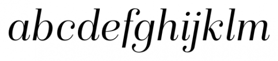 Isabel Light Italic Font LOWERCASE