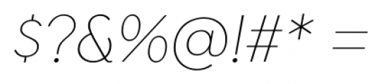 Isidora Alt Thin Italic Font OTHER CHARS
