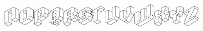 Isometric Caps Worms Eye View Font LOWERCASE