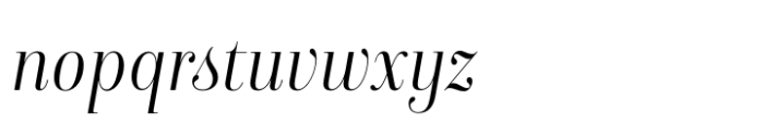 Isabel Semi Condensed Thin Italic Font LOWERCASE
