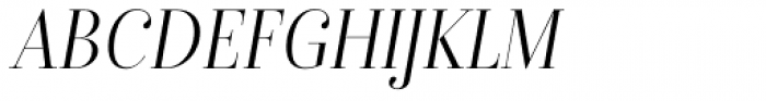 Isabel SemiCondensed Thin Italic Font UPPERCASE