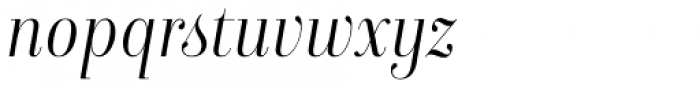 Isabel SemiCondensed Thin Italic Font LOWERCASE