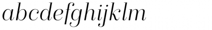Isabel Thin Italic Font LOWERCASE