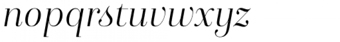 Isabel Thin Italic Font LOWERCASE