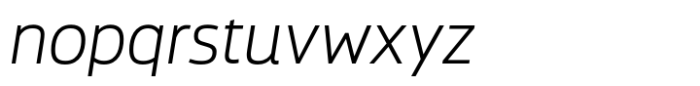 Isard Extra Light Italic Font LOWERCASE