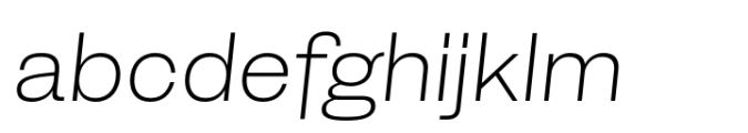 Isento Light Italic Font LOWERCASE