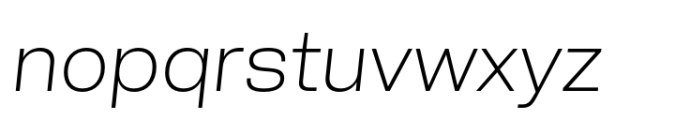 Isento Light Italic Font LOWERCASE