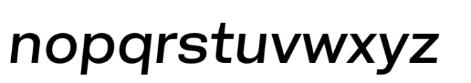 Isento Medium Italic Font LOWERCASE