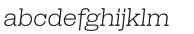 Isento Slab Light Italic Font LOWERCASE