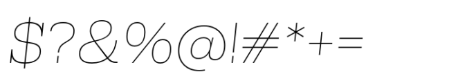 Isento Slab Thin Italic Font OTHER CHARS