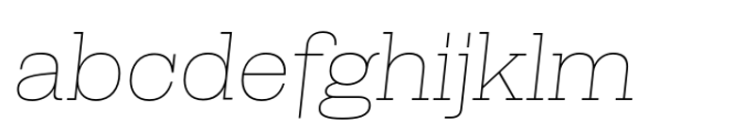 Isento Slab Thin Italic Font LOWERCASE