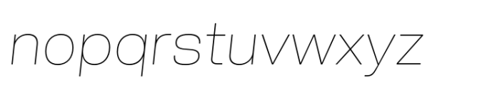 Isento Thin Italic Font LOWERCASE