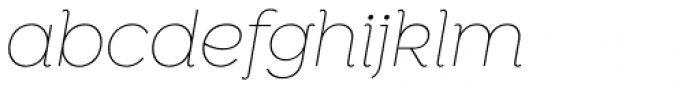 Isidora Alt Thin Italic Font LOWERCASE