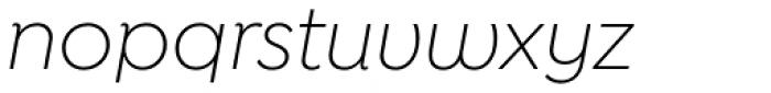 Isidora Sans Alt Light Italic Font LOWERCASE