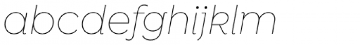 Isidora Sans Alt Thin Italic Font LOWERCASE