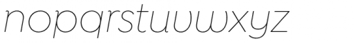 Isidora Sans Alt Thin Italic Font LOWERCASE