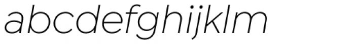 Isidora Sans Light Italic Font LOWERCASE
