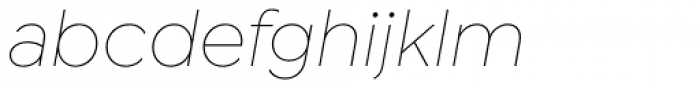 Isidora Sans Thin Italic Font LOWERCASE
