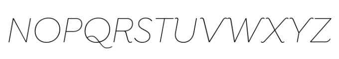 Isidora Soft Alt Thin It Font UPPERCASE