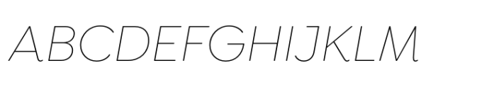Isidora Soft Thin It Font UPPERCASE